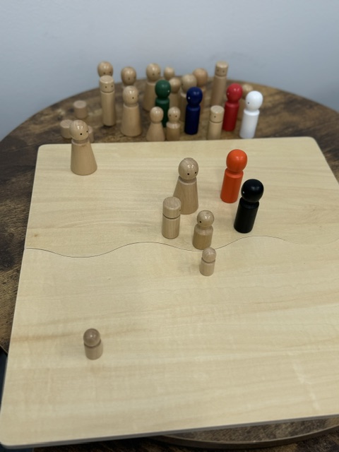 Historisches Gemälde mit diskutierenden Menschen